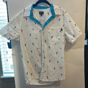 Tommy Bahama White Tropical Print Men's Shirt